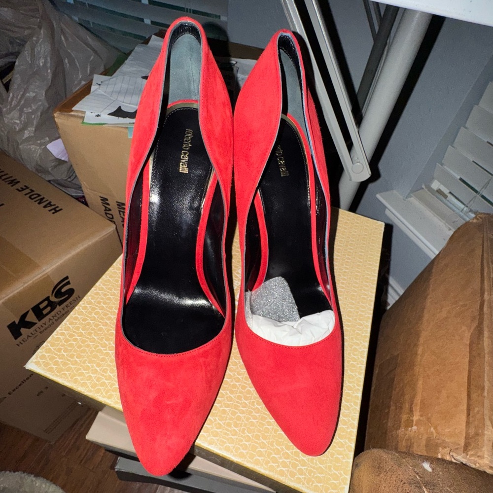 Roberto Cavalli Vibrant Red Heels